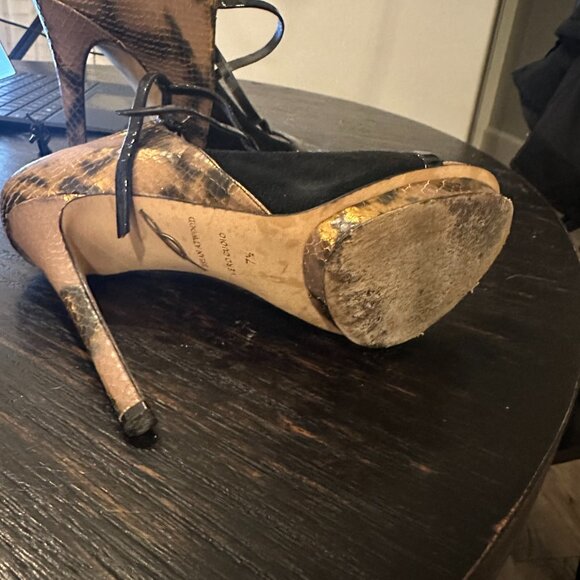 Platform Brian Atwood Strappy Heels, Size 7.5 - Picture 2 of 3